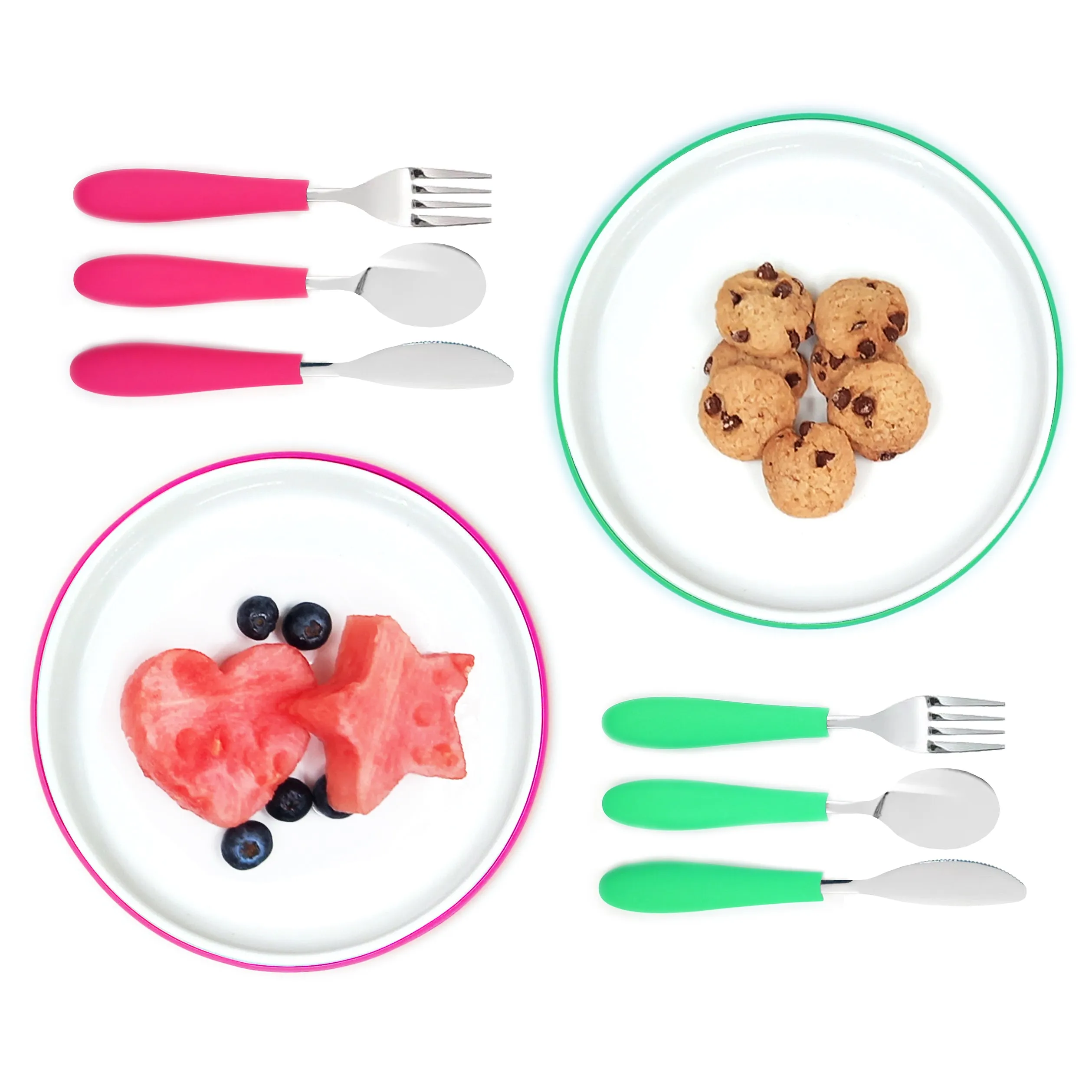 7.8"/20cm Porcelain White Plates with Silicone Sleeves