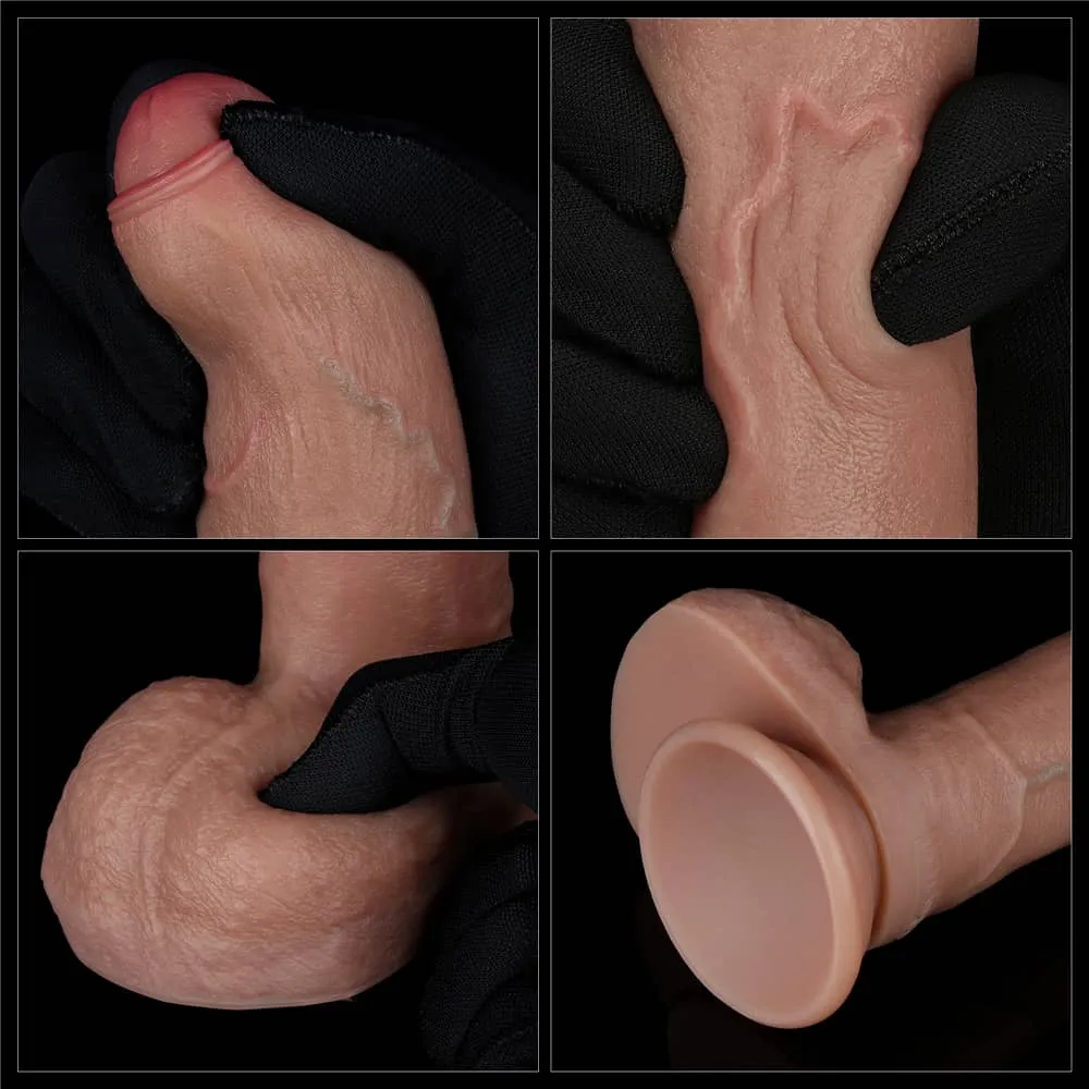 8'' Dual Density Dildo Silicone Cock
