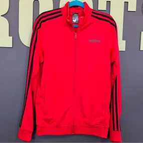 Adidas Men’s Red   Black Full Zip Tricot Track Jacket Small
