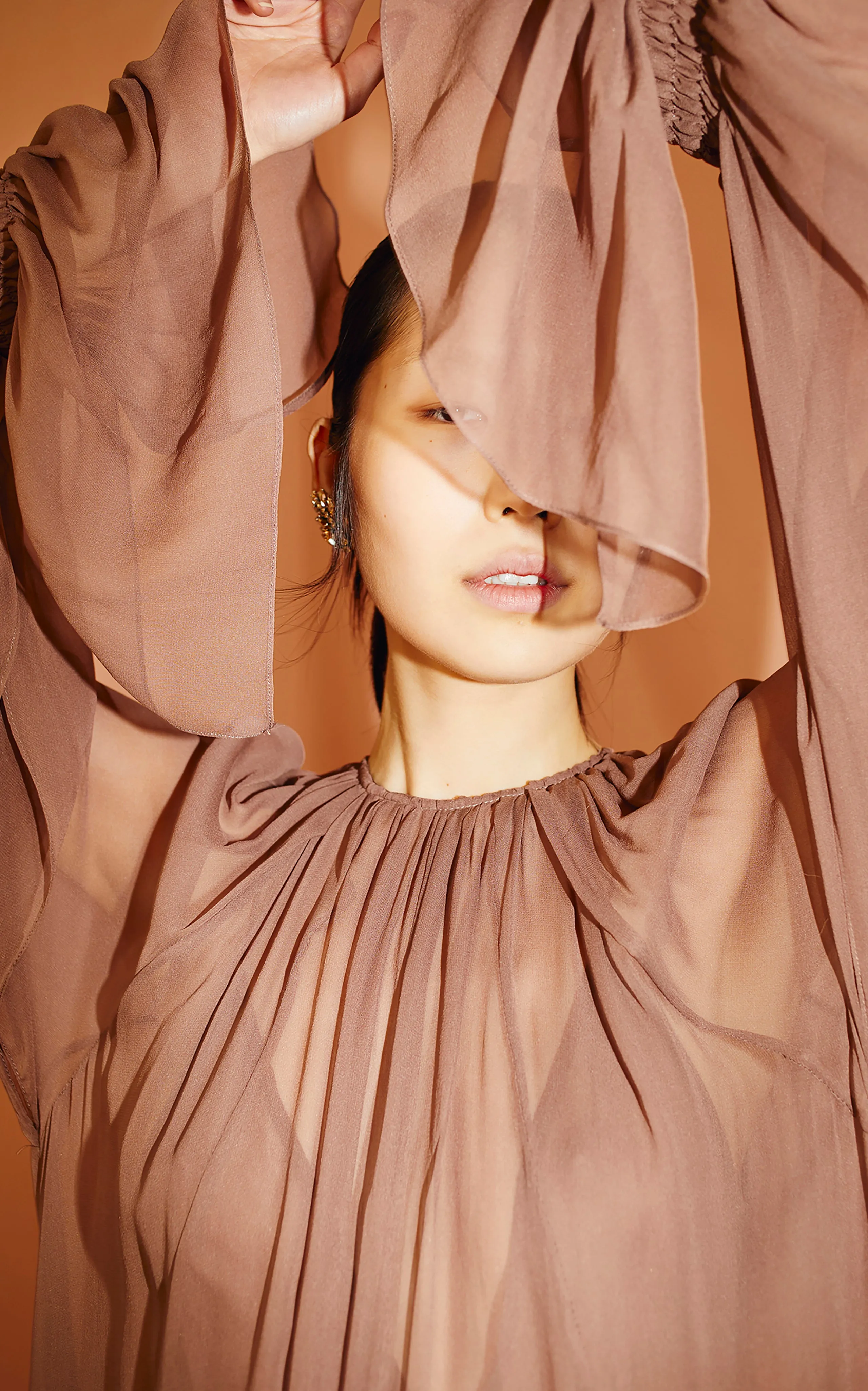 Circe Gathered Maxi Dress | Clay