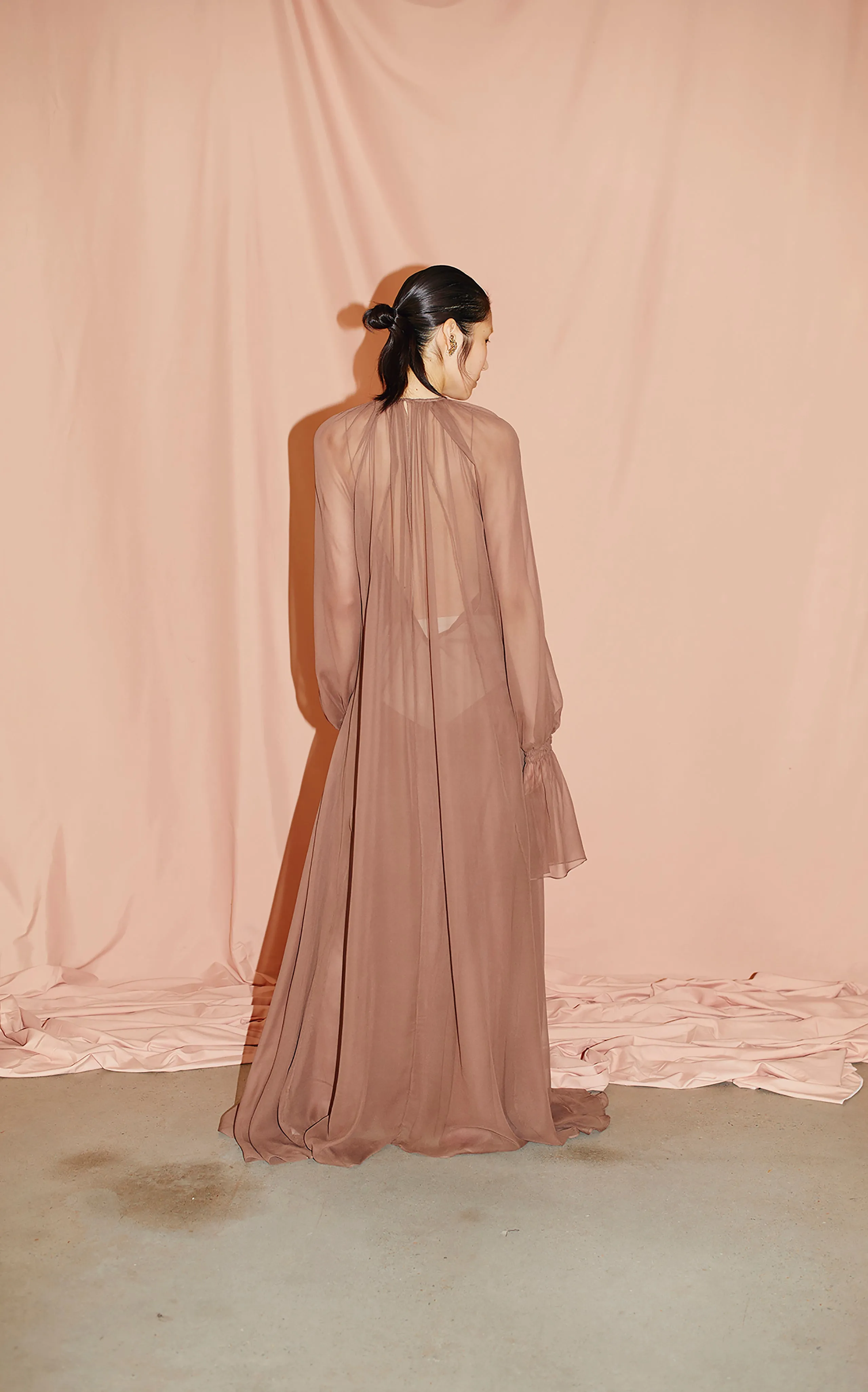 Circe Gathered Maxi Dress | Clay