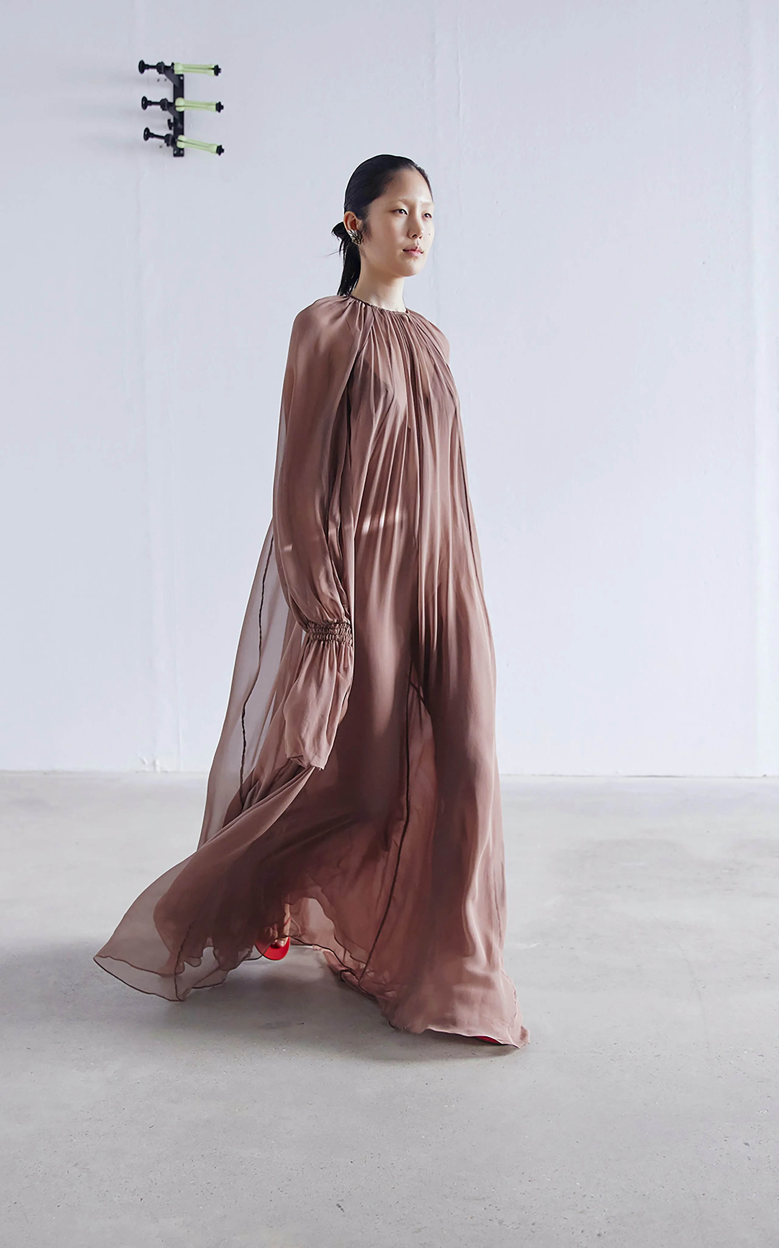 Circe Gathered Maxi Dress | Clay