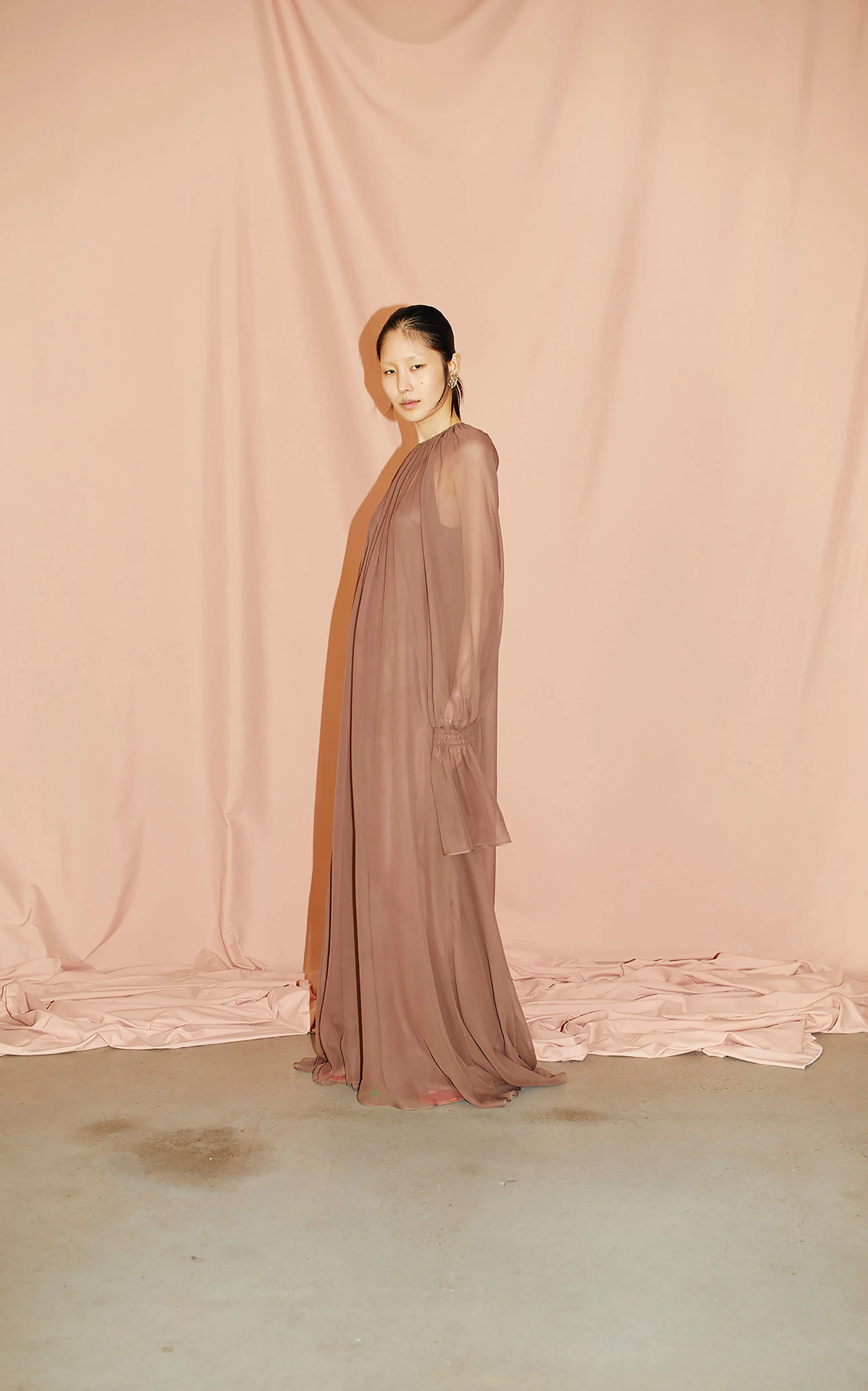 Circe Gathered Maxi Dress | Clay