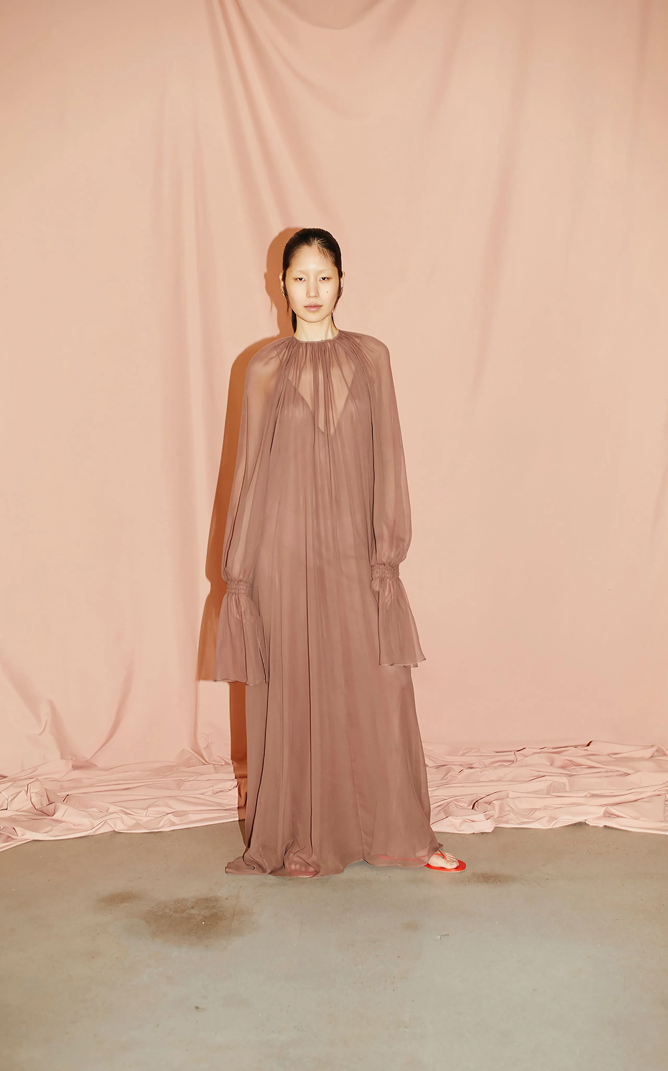 Circe Gathered Maxi Dress | Clay