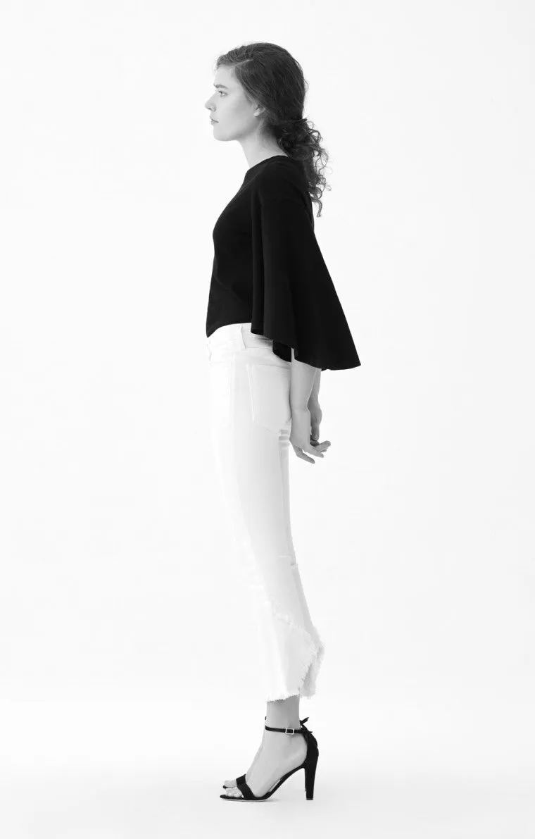 Citizens of Humanity - Drew Fray High Rise Crop Flare in Optic White