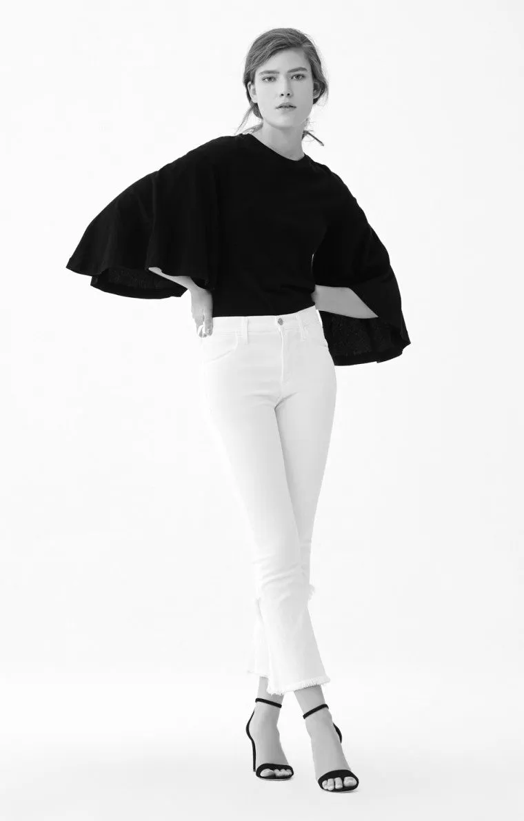 Citizens of Humanity - Drew Fray High Rise Crop Flare in Optic White