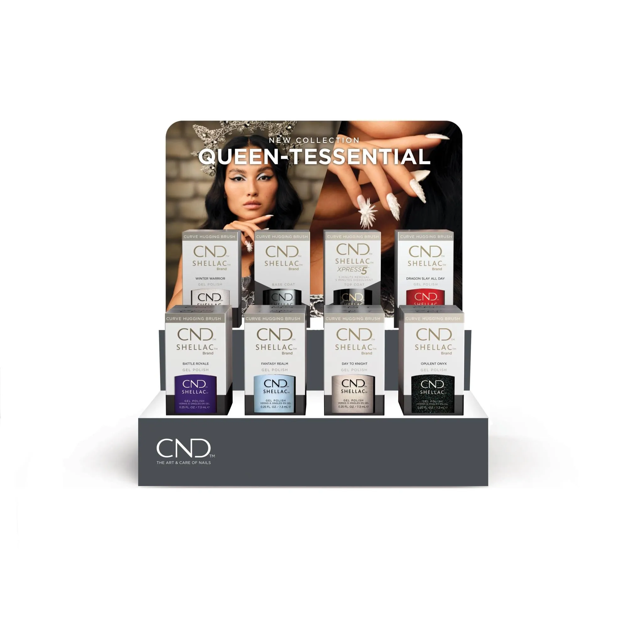 CND Shellac, Queen-Tessential POP Display, 16 Piece