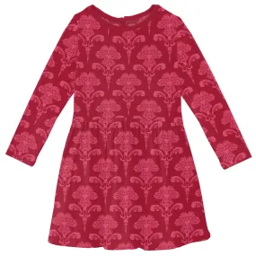 Crimson Damask Dress