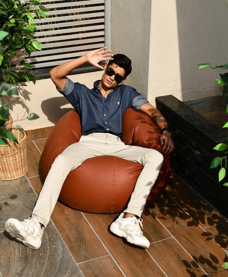 Dark Blue Denim Shirt (Slim / Modern Fit)