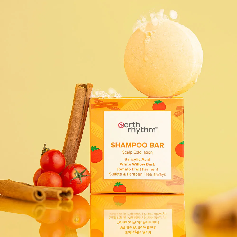 EXFOLIATING SHAMPOO BAR WITH 2% SALICYLIC ACID, WHITE WILLOW BARK & TOMATO FRUIT FERMENT