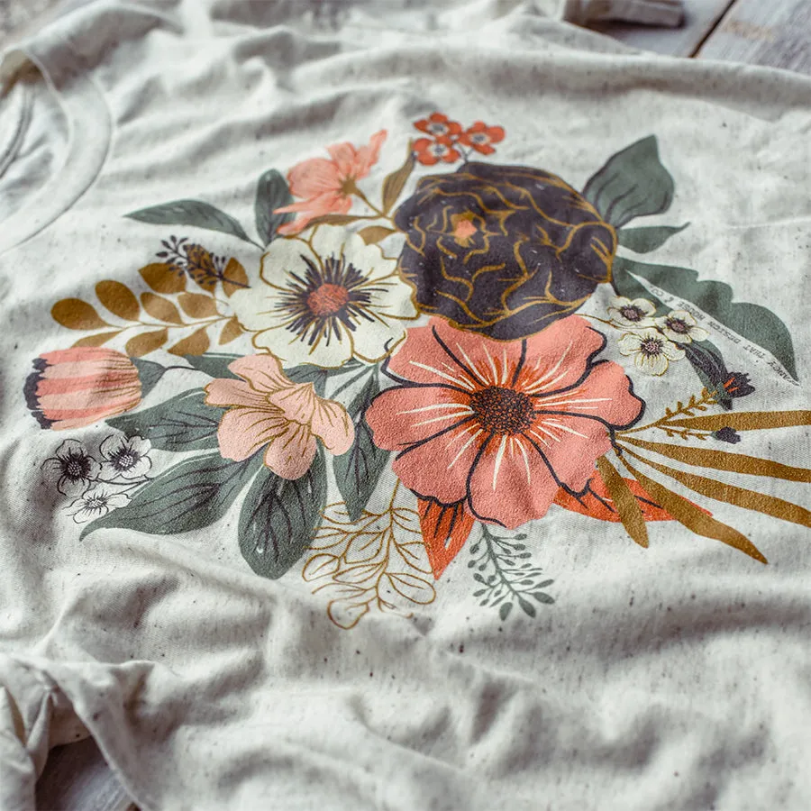 Flower Bouquet Floral Triblend Tee / T Shirt