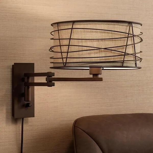 Franklin - Rustic Farmhouse Swing Arm Wall Lamp