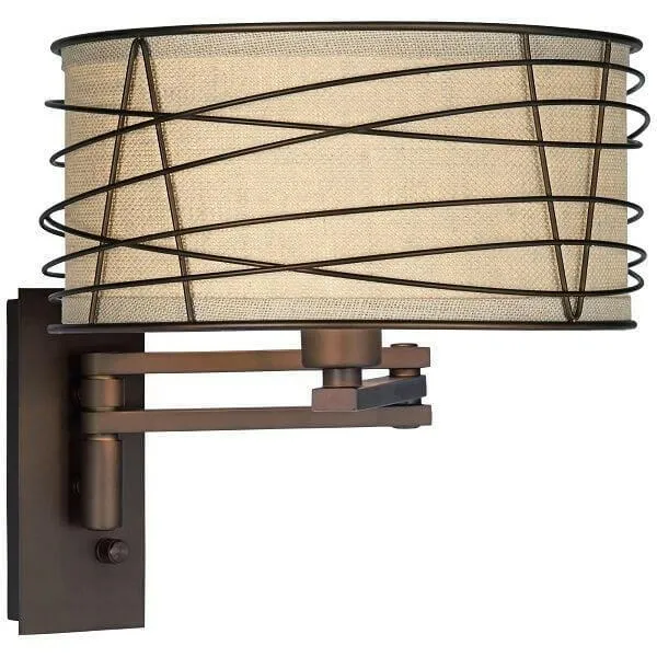 Franklin - Rustic Farmhouse Swing Arm Wall Lamp