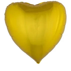 Gold Heart SuperShape Mylar Balloon 30" | 1 ct