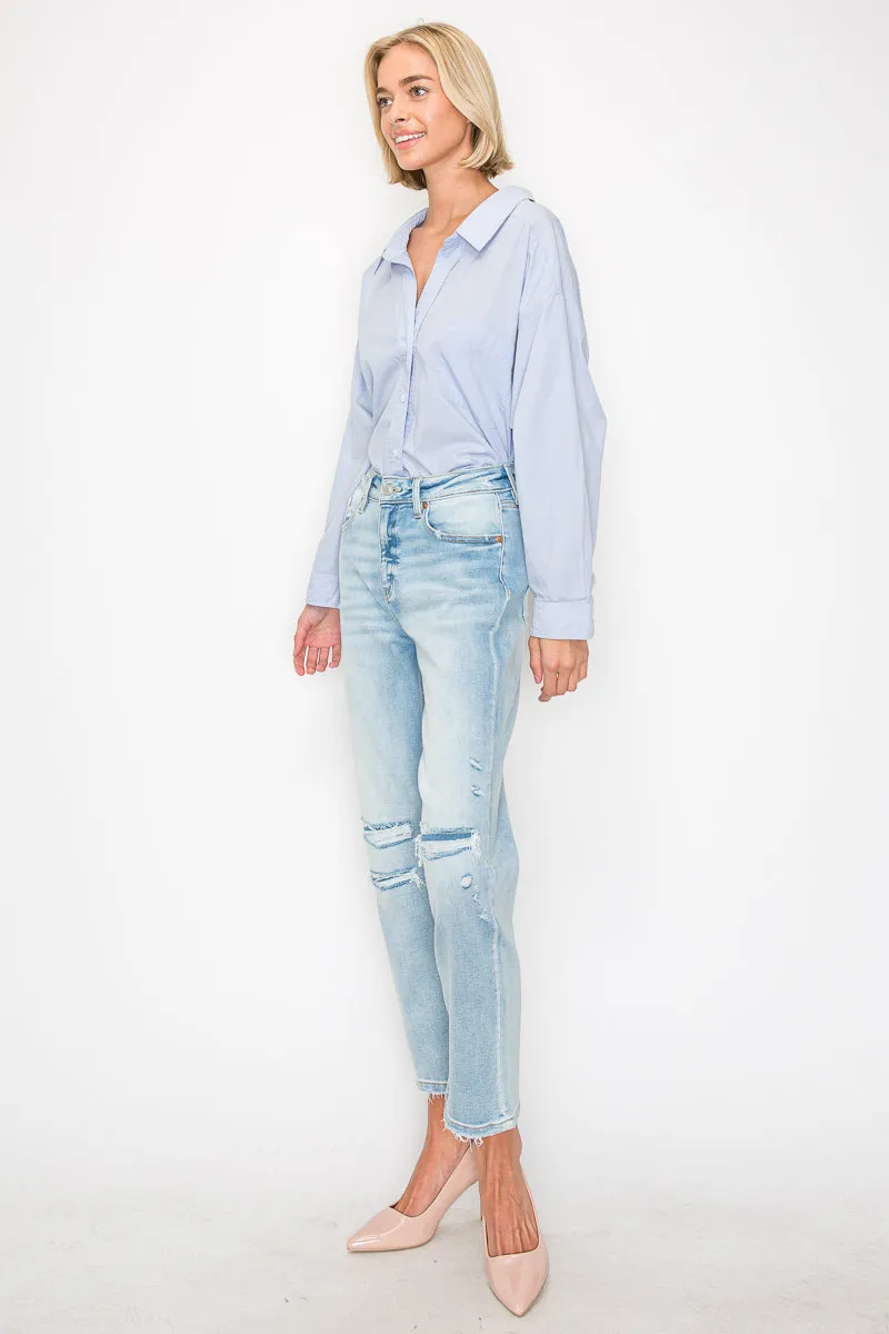 High Rise Straight Jeans