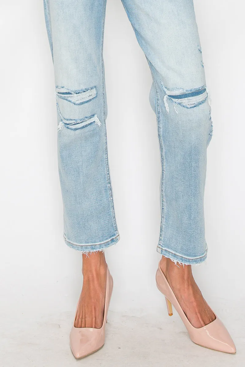 High Rise Straight Jeans