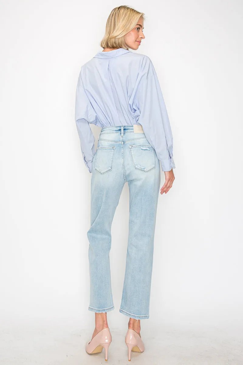 High Rise Straight Jeans