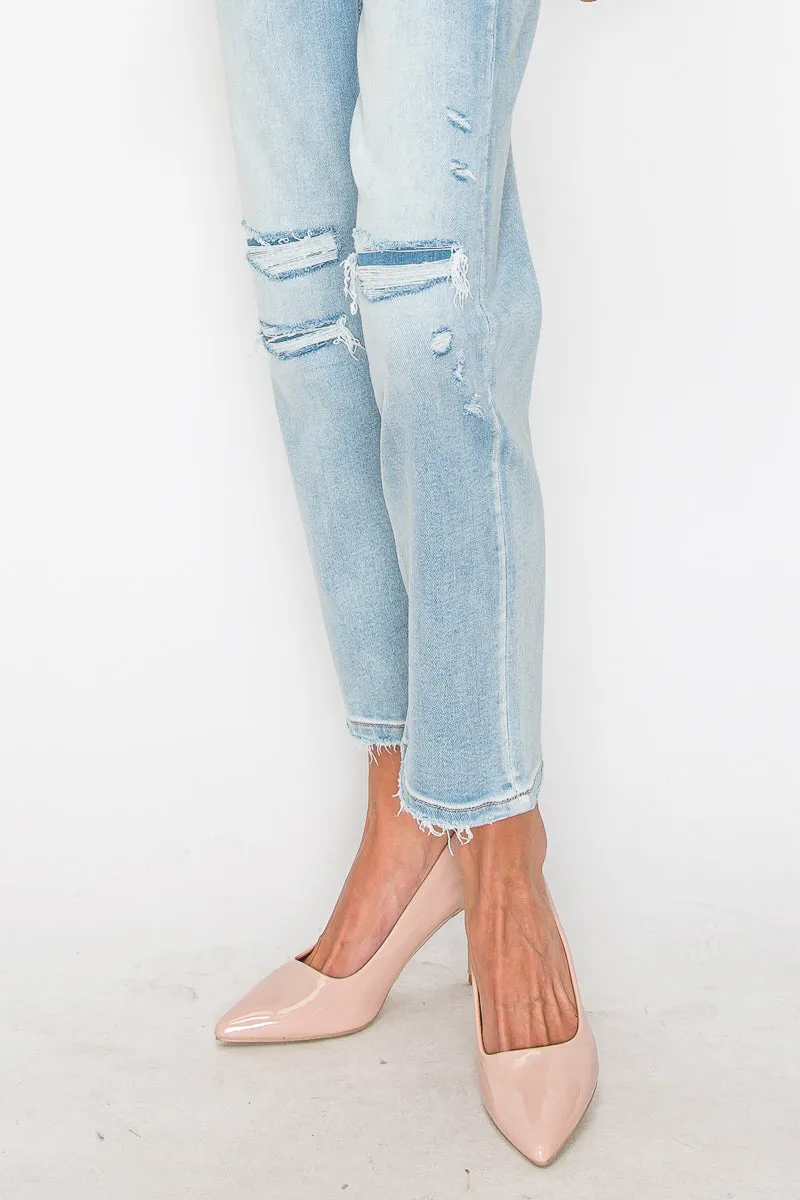 High Rise Straight Jeans