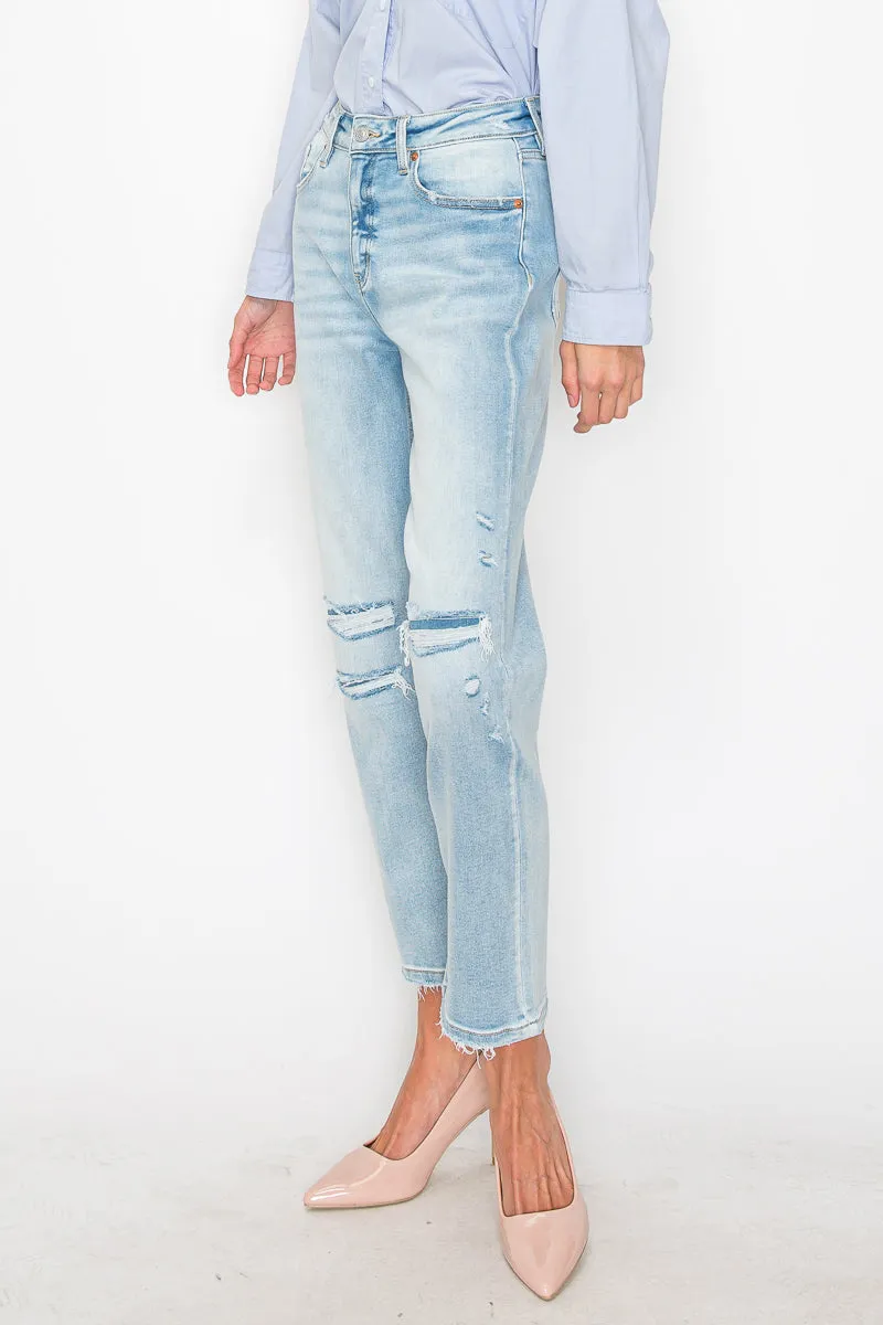 High Rise Straight Jeans