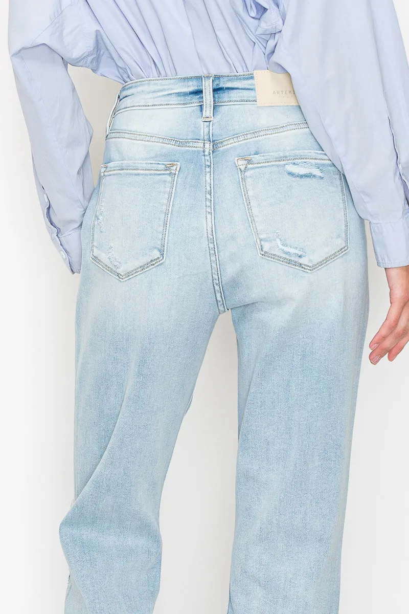 High Rise Straight Jeans