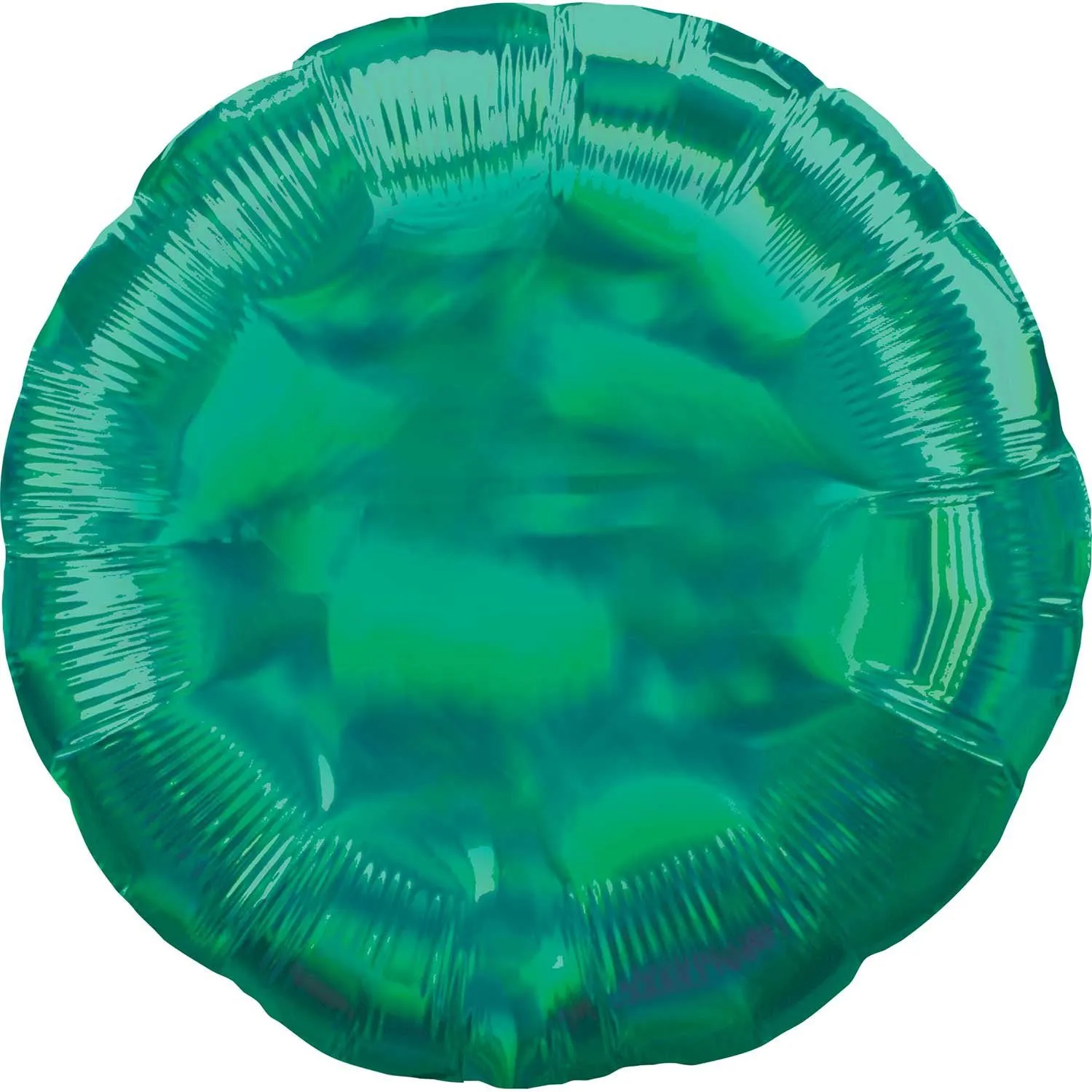 Holographic Iridescent Green Circle Foil Balloon 45cm Each