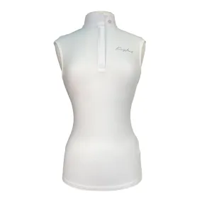 Kingsland 'Paisely' Sleeveless Show Shirt in White Shimmer - Women's Large