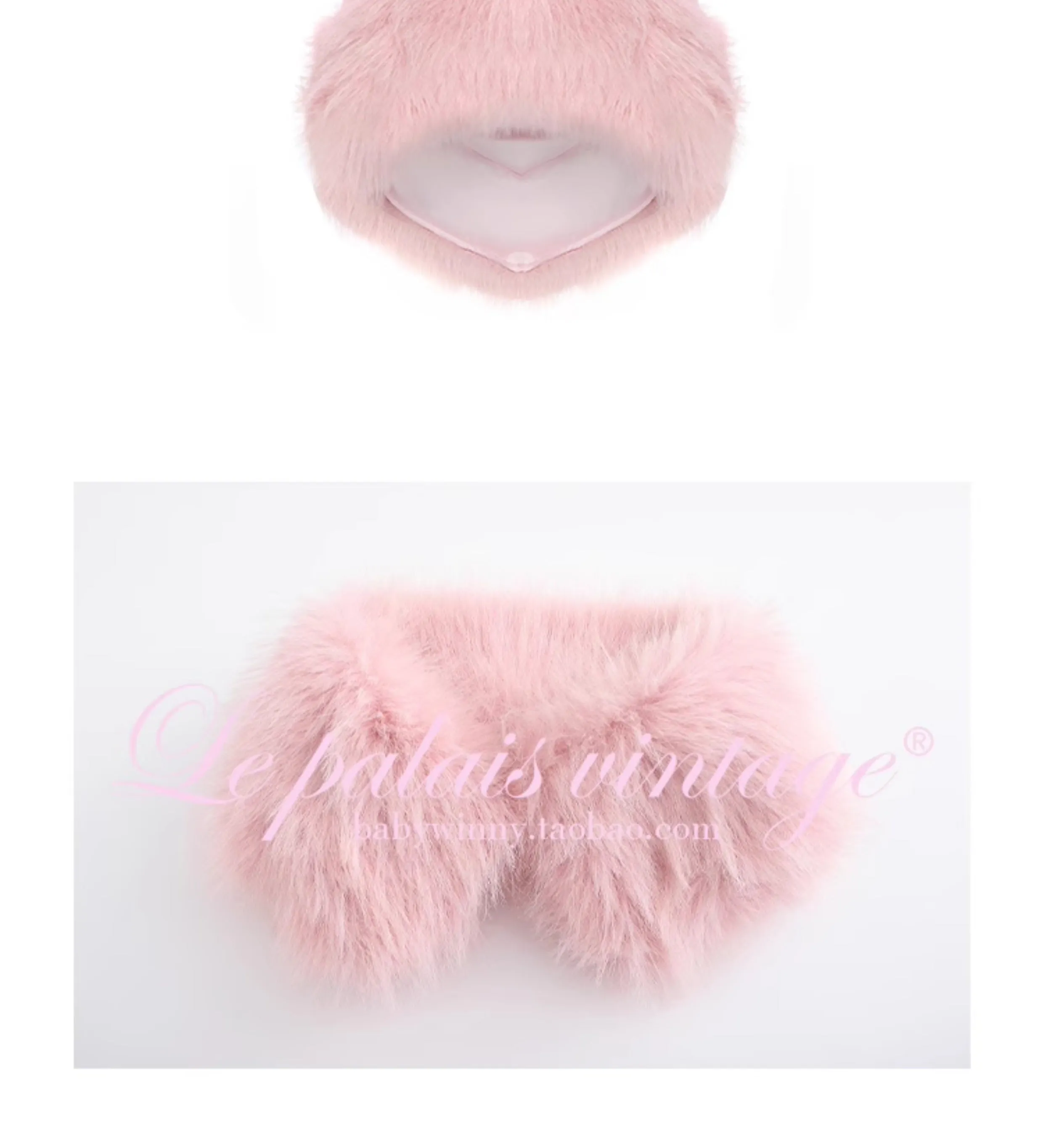 Le Palais Vintage Elegant long sleeve pink fur collar two piece banquet suit- Fave