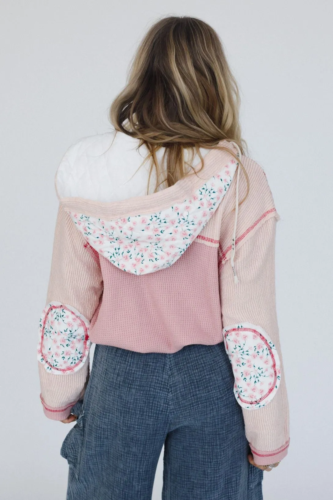 Leighton Button Up Floral Shacket - Pink