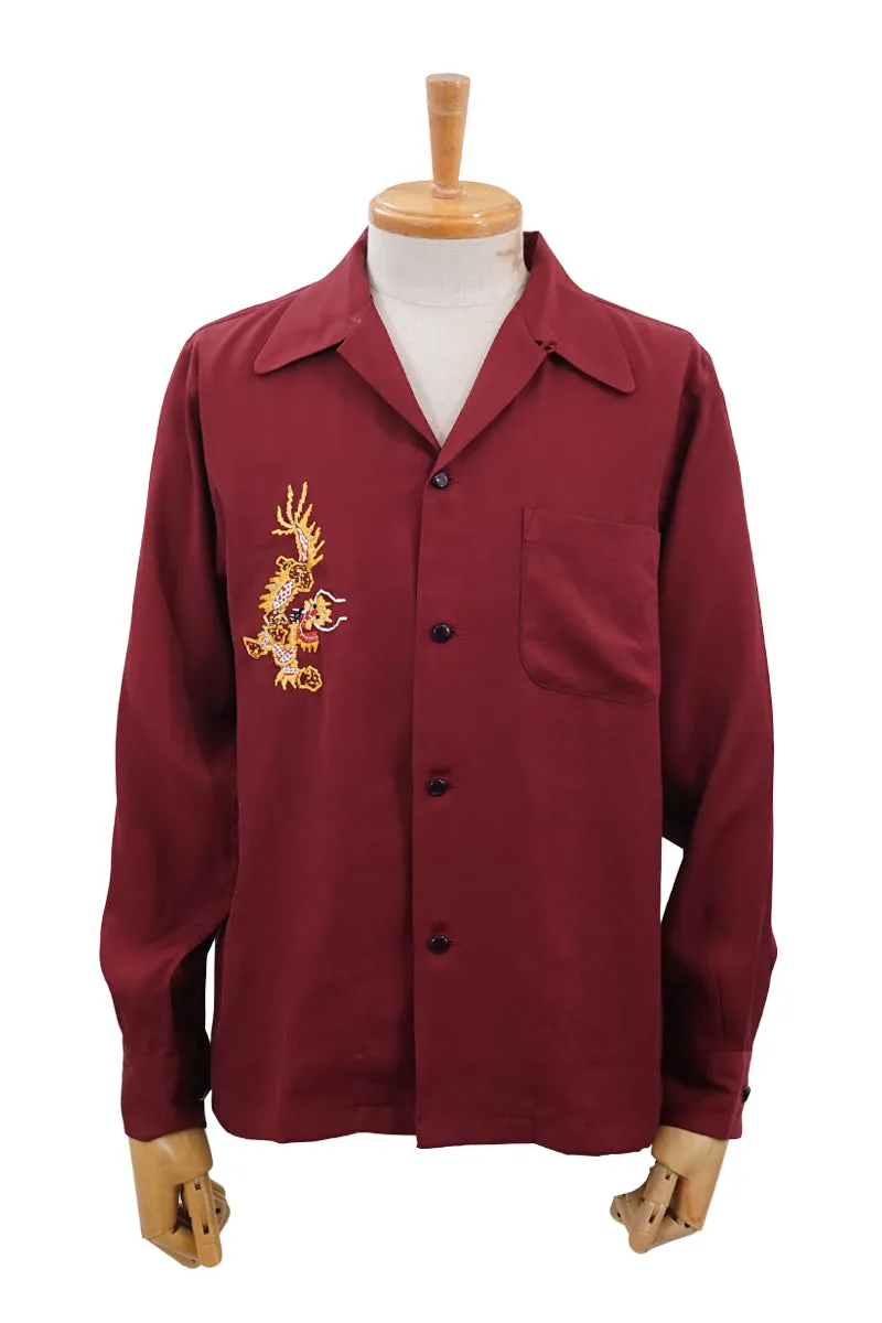 L/S Embroidered  Open Shirt“VIETNAM DRAGON”