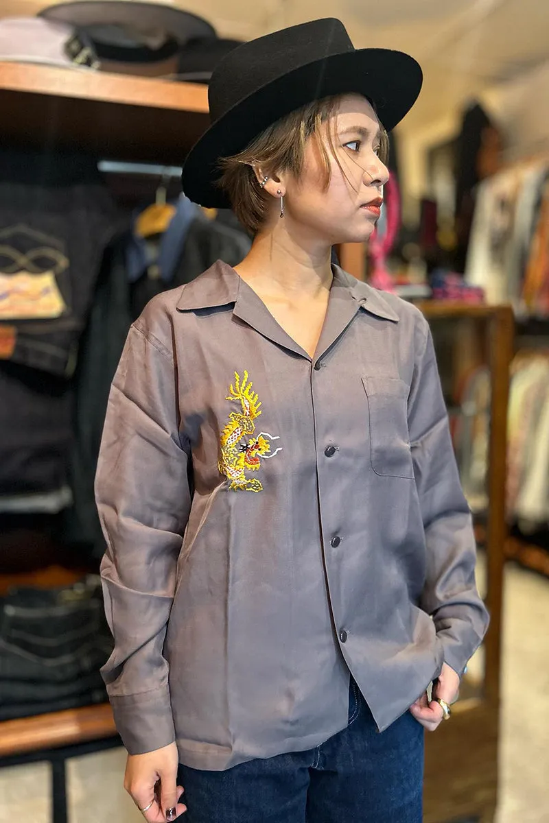 L/S Embroidered  Open Shirt“VIETNAM DRAGON”