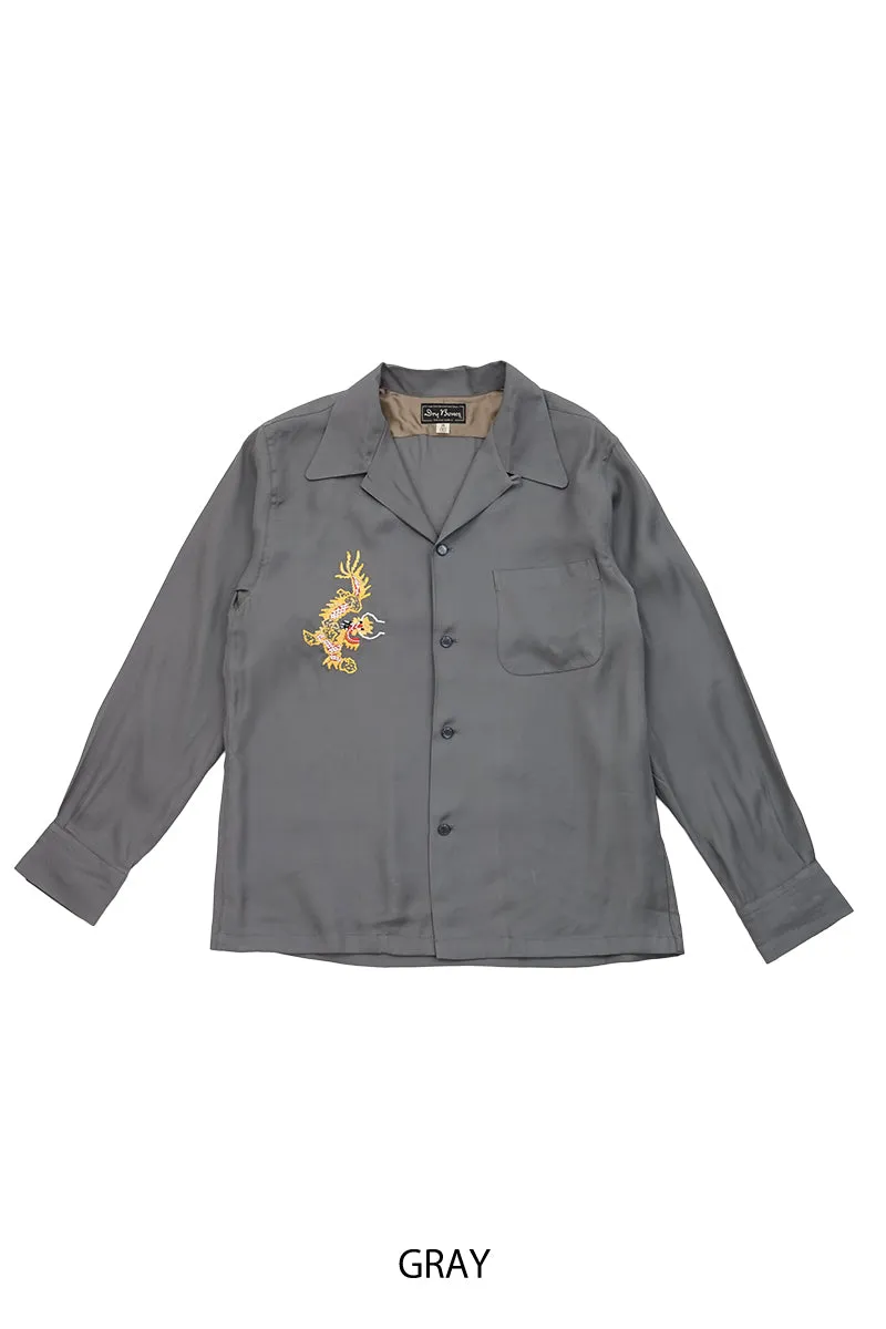 L/S Embroidered  Open Shirt“VIETNAM DRAGON”