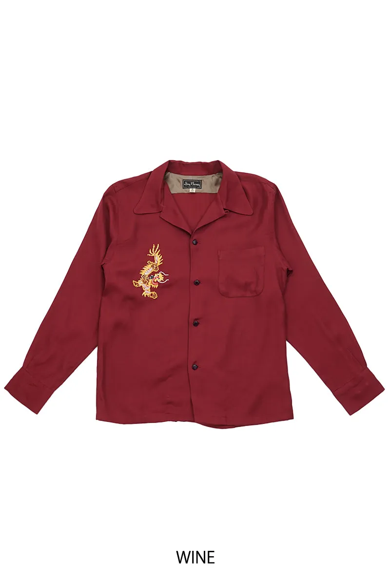 L/S Embroidered  Open Shirt“VIETNAM DRAGON”