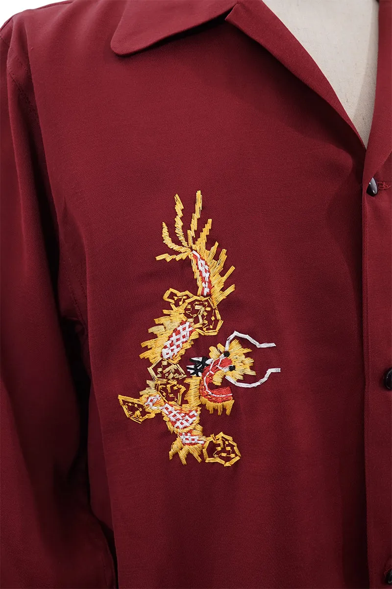 L/S Embroidered  Open Shirt“VIETNAM DRAGON”
