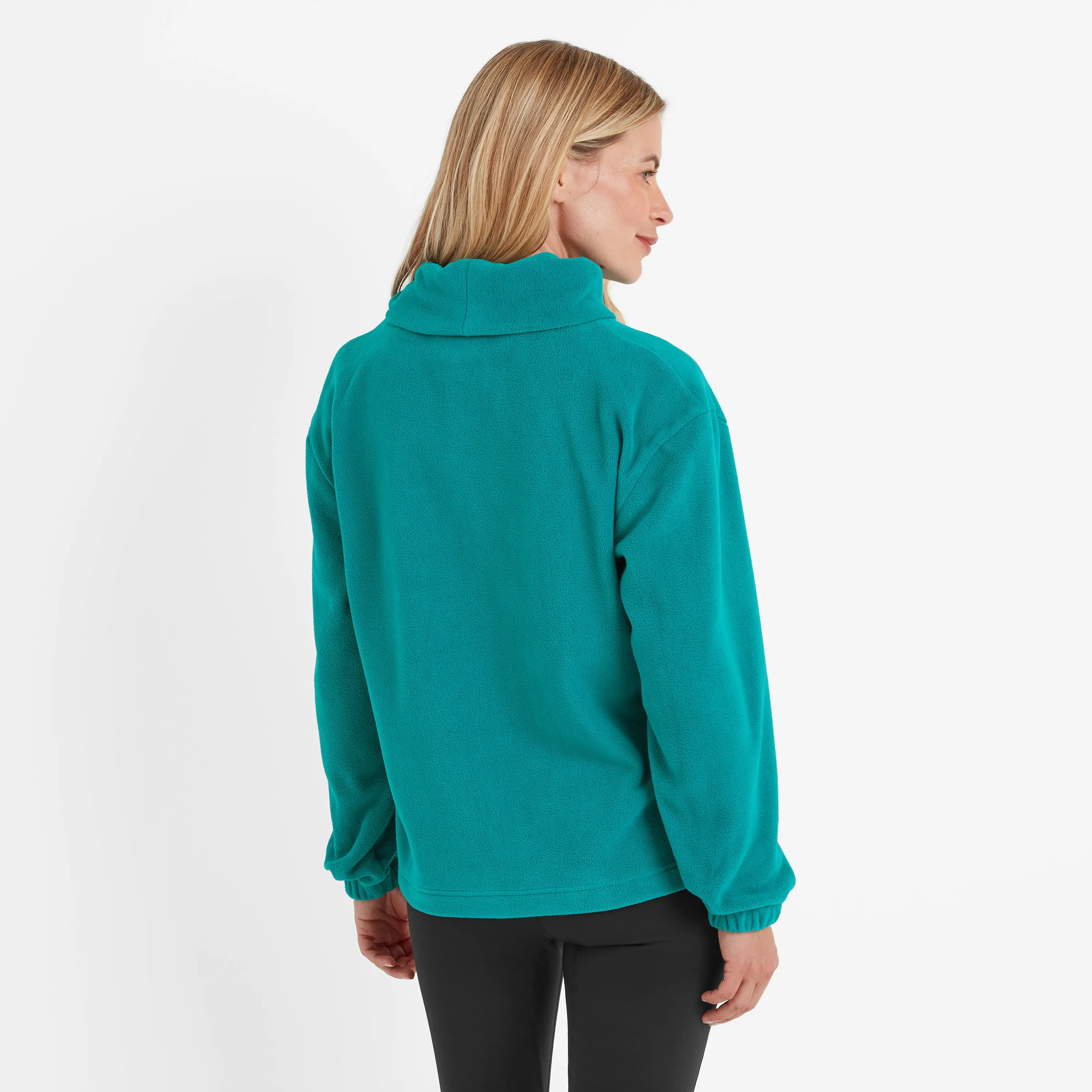 Mauly Womens Funnel Neck Fleece - Teal