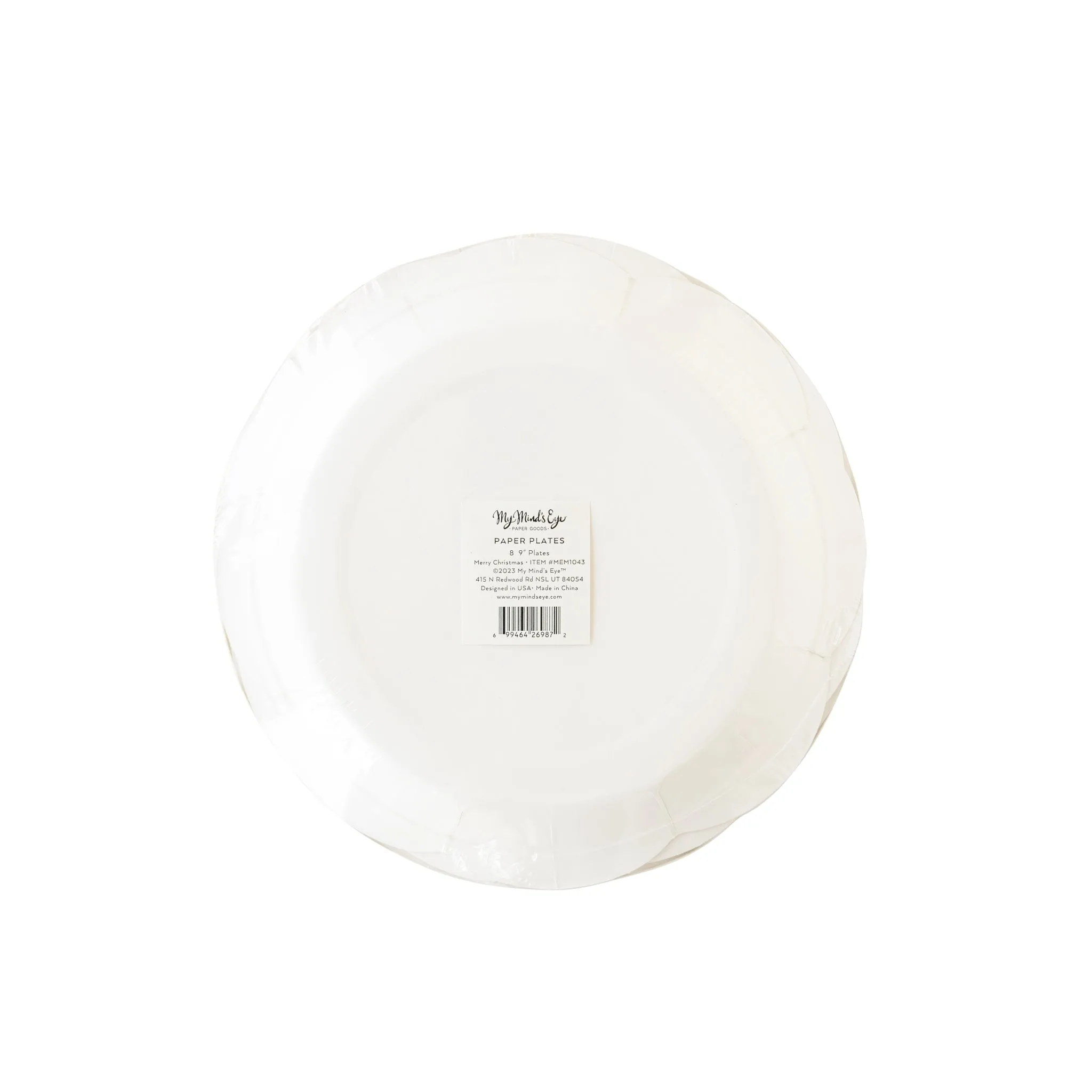 MEM1043 - Christmas Memories Merry Christmas Script Paper Plate