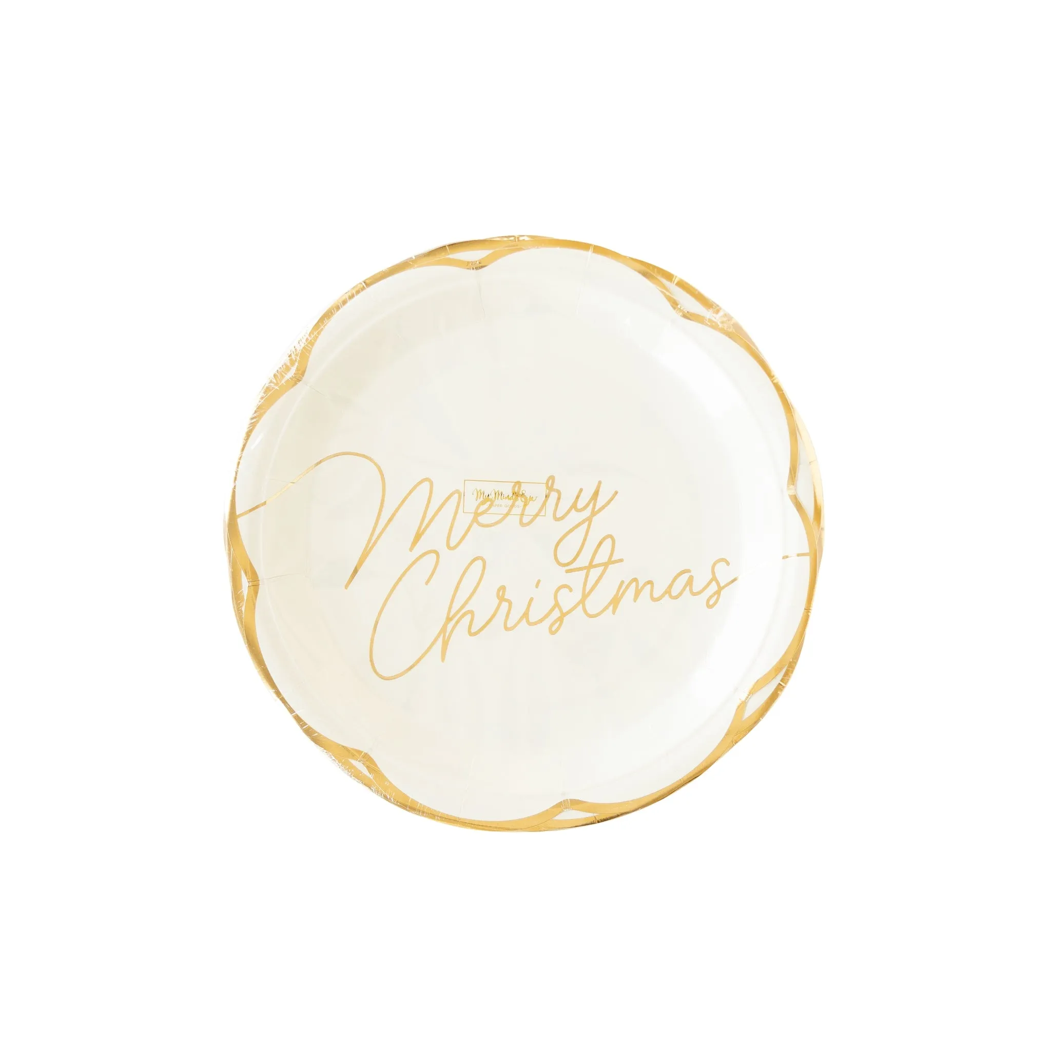 MEM1043 - Christmas Memories Merry Christmas Script Paper Plate