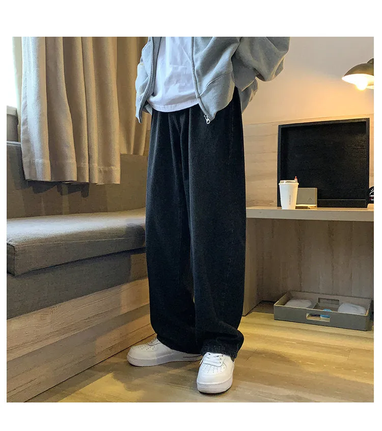 Men's Fashion Loose Jeans Straight Autumn New Woman Casual Jeans Mans Streetwear Korean Black Hip Hop Jeans Trouser