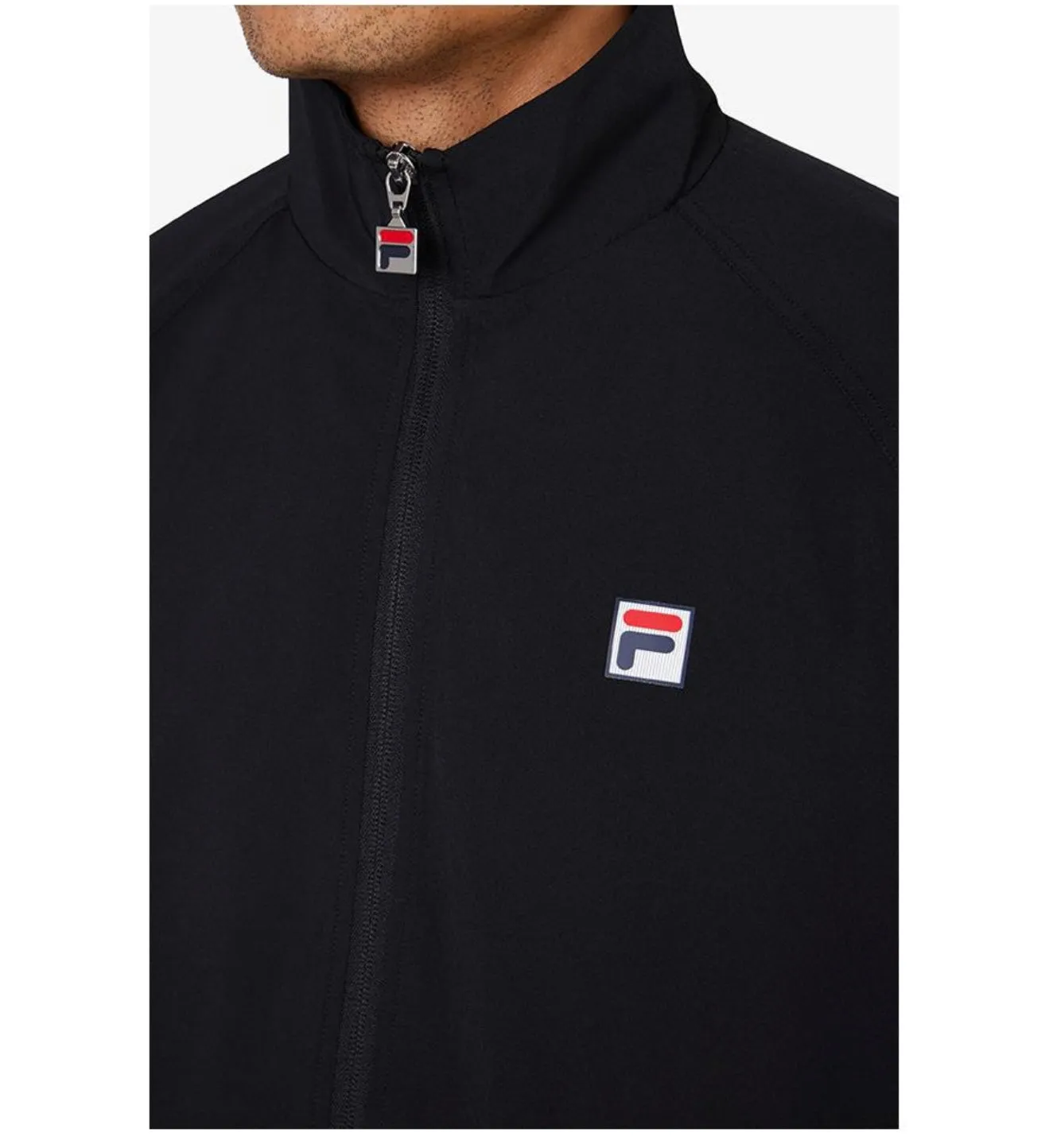 Mens Fila Woven Court Track Jacket (Black)