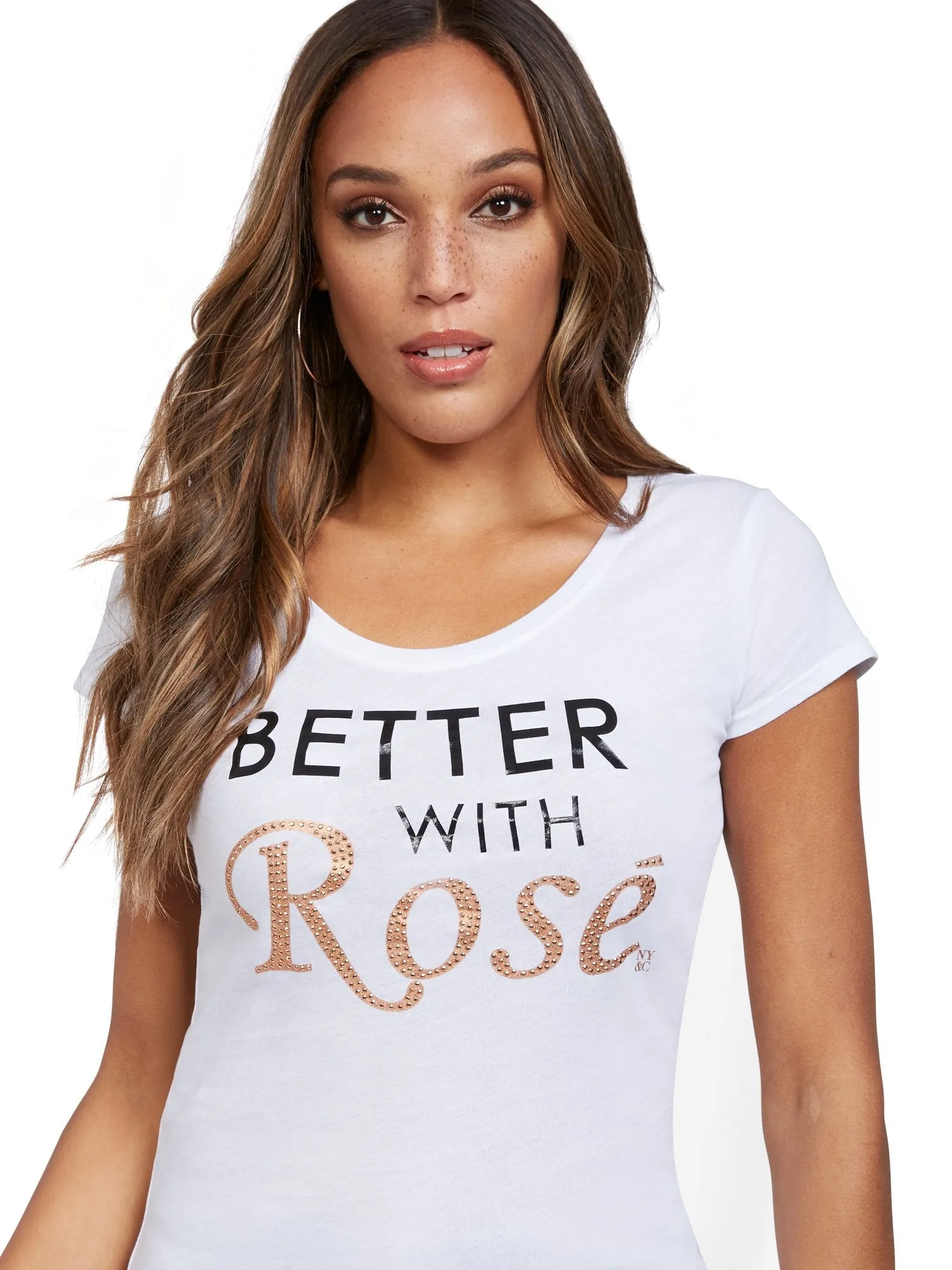 Metallic-Foil 'Better with Rosé' Tee