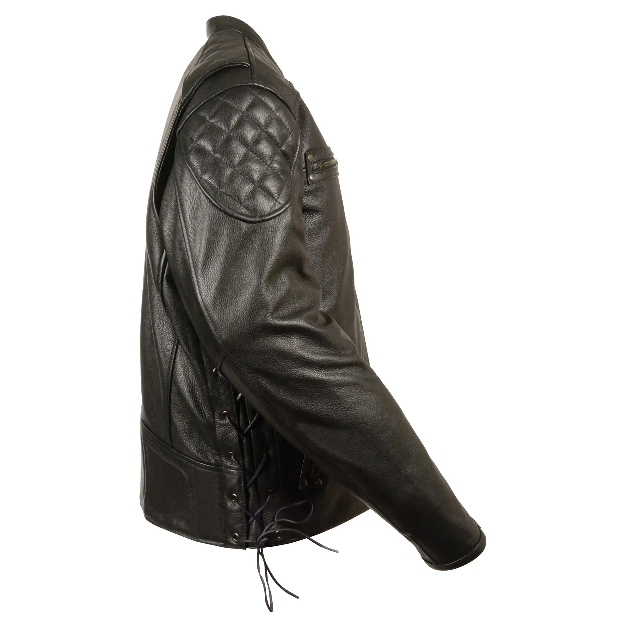MLM1580 Men's Full Side Lace Vented Scooter Jacket