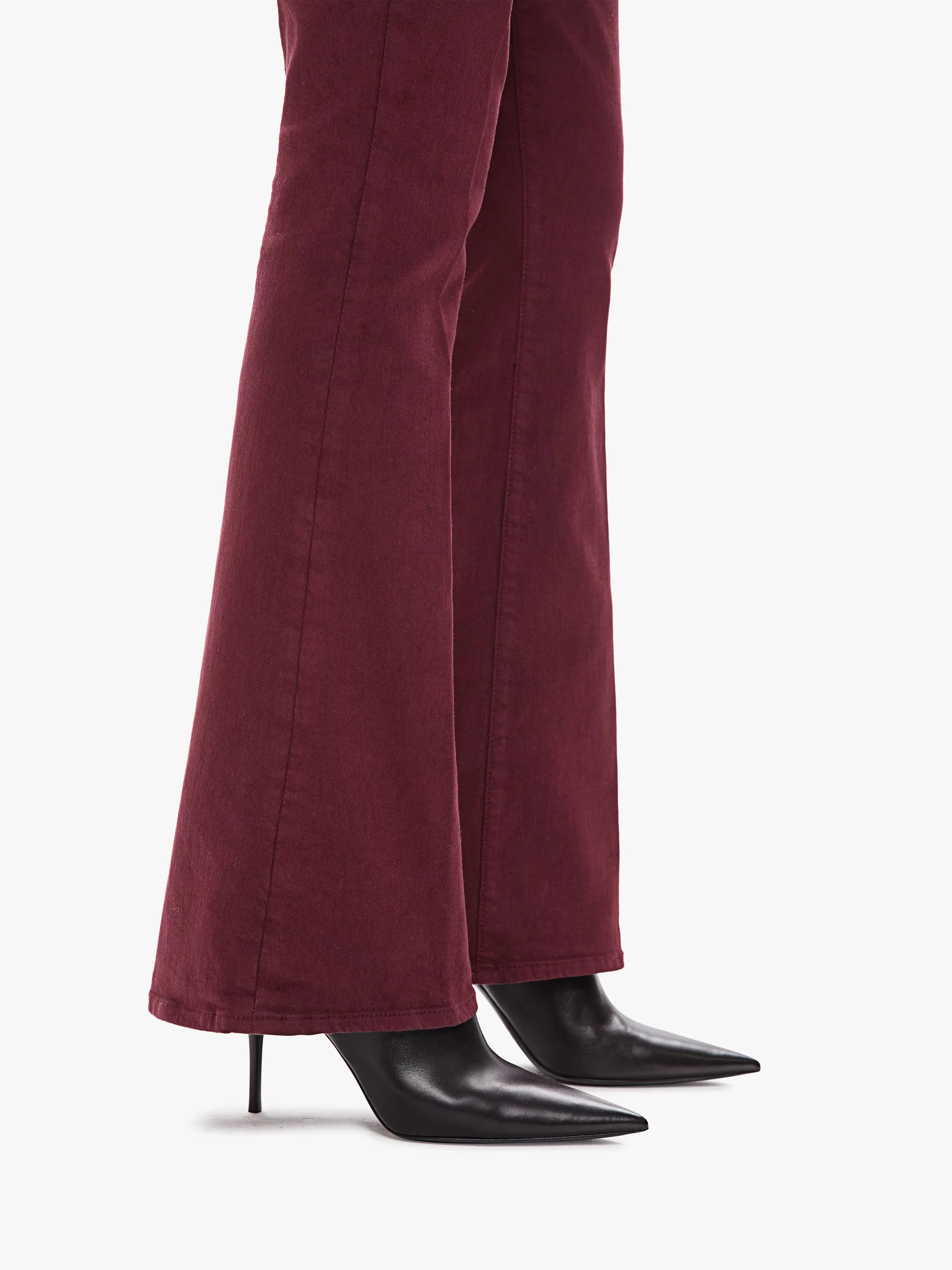Mother - High Waisted Weekender Skimp in Burgundy