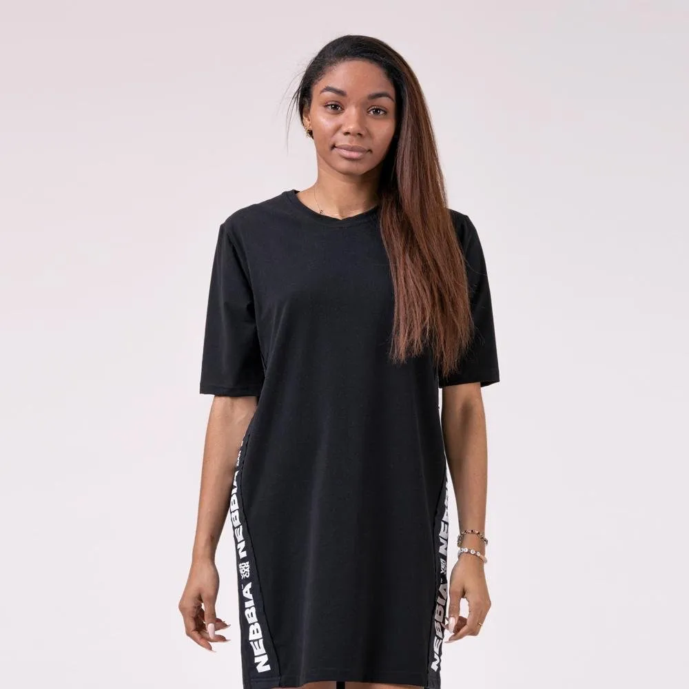 Nebbia Playful Restday Oversized Dress 522 - Black
