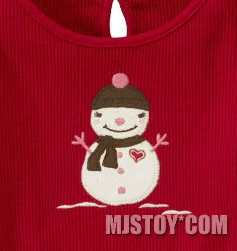 NWT GYMBOREE Snowman Double Sleeve Thermal T-Shirt 3-6M Alpine Sweetie