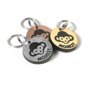Personalized Monkey Pet Tag - Monkey Dog Tag - Simba Cat Tag - Monkey Pet Tag