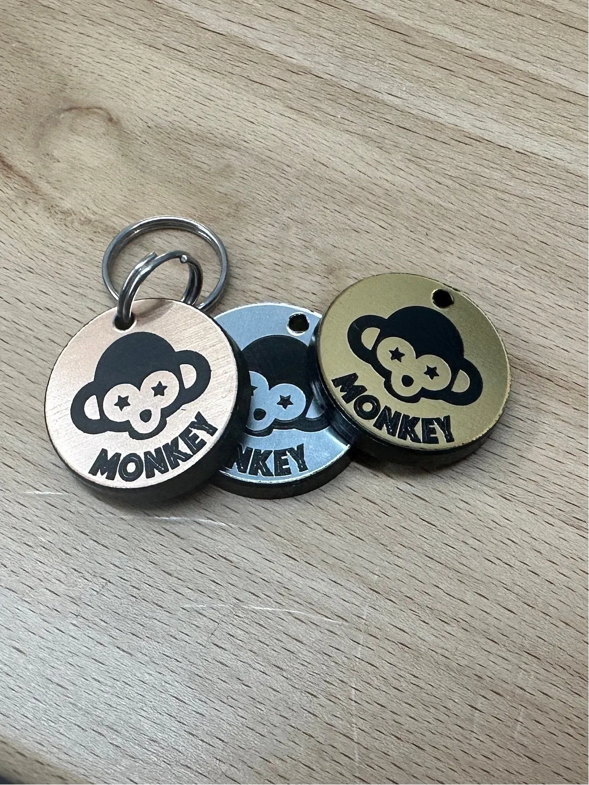 Personalized Monkey Pet Tag - Monkey Dog Tag - Simba Cat Tag - Monkey Pet Tag