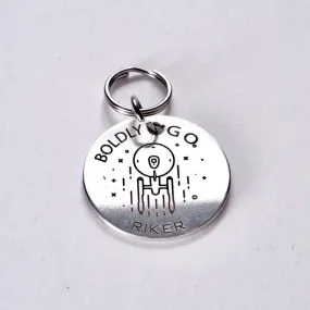 Personalized Spaceship Pet Tag, Sci-Fi Pet Tag, Space Ship Cat Tag, Star Wars Dog Tag - Enterprise Pet Tag