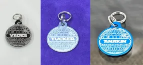 Personalized Star Wars Death Star dog tag, Sci-Fi Pet Tag, Star Wars Cat Tag, Star Wars Pet ID