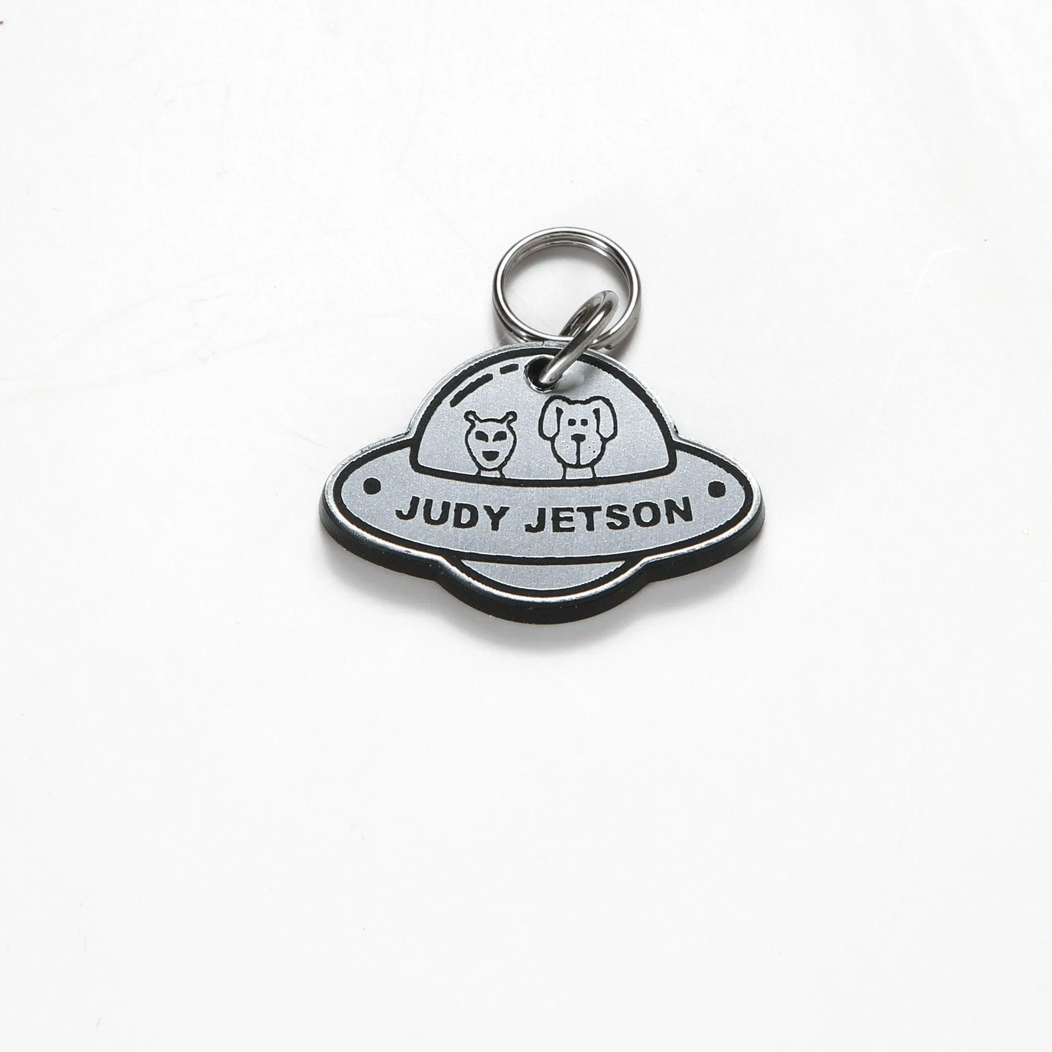 Personalized UFO Pet Tag - UFO Dog Tag - UFO Cat Tag - unknown flying object - alien dog tag - space id tad - luna id tag