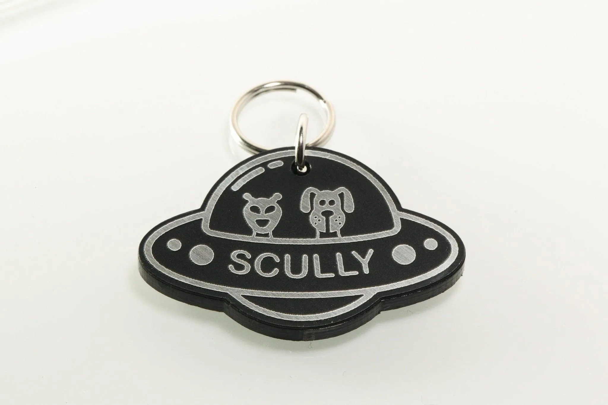 Personalized UFO Pet Tag - UFO Dog Tag - UFO Cat Tag - unknown flying object - alien dog tag - space id tad - luna id tag
