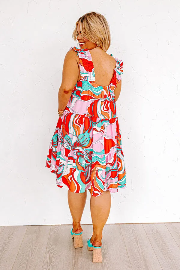 Popular Retreat Mini Dress in Scarlet Curves